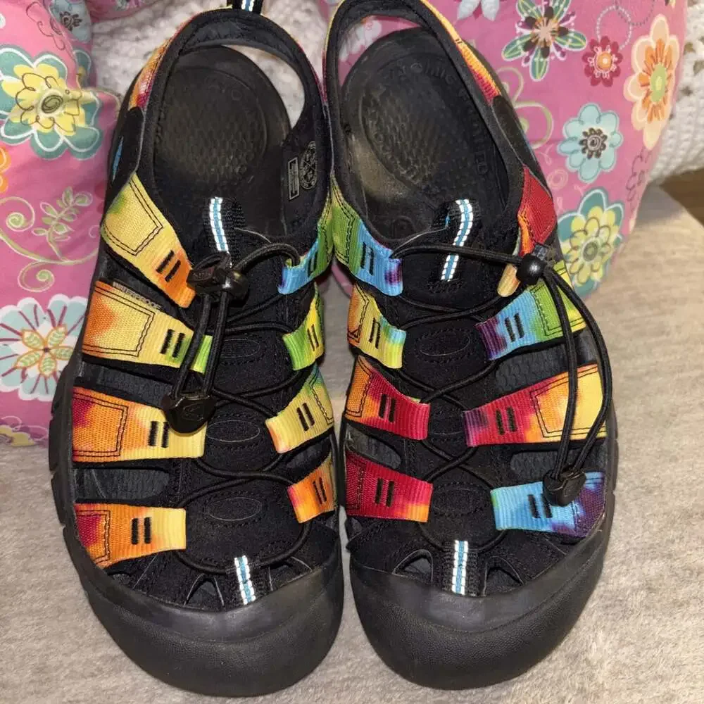 KEEN Newport Retro Hiking Sandals – Men's Size 10.5 (Original Tie Dye)